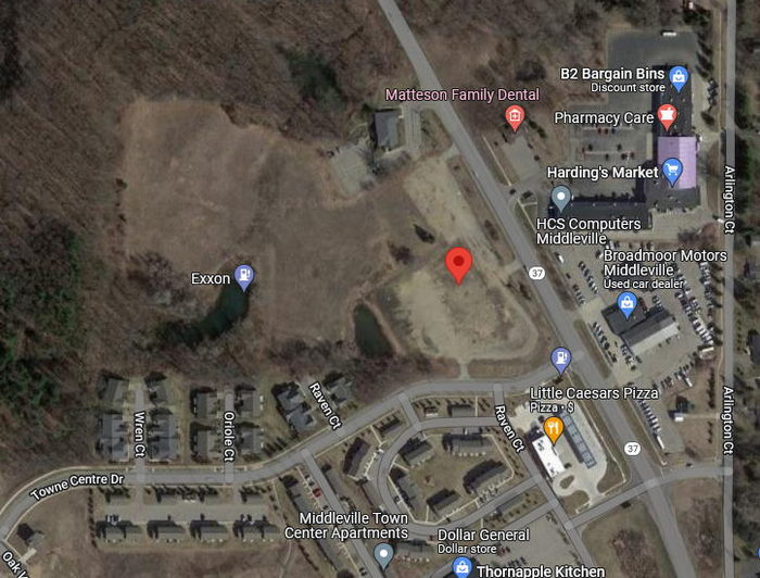 Middle Villa Inn and Bowling Alley - Aerial Photo Now An Empty Lot (newer photo)